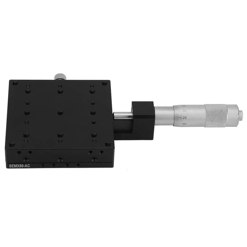 Wisoqu SEMX80-AC Linear Stages 80 * 80mm,Manual Slide Table Trimming Linear Stage,X Micrometer Differential Head,Linear,Cross Roller Type,Stroke: ±12.5mm,Load Resistance: - Image 2